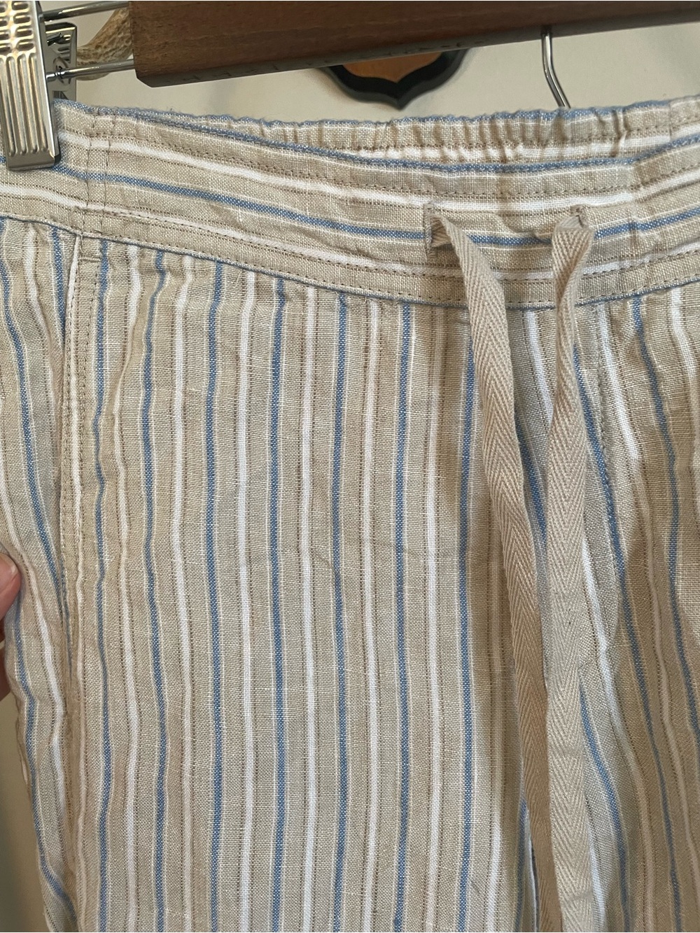 J Jill Linen Striped Pants